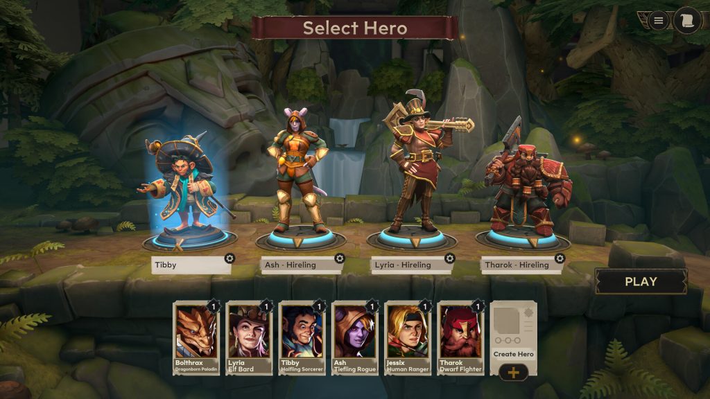 Four players around a virtual table in Demeo x Dungeons & Dragons: Battlemarked VR mode
