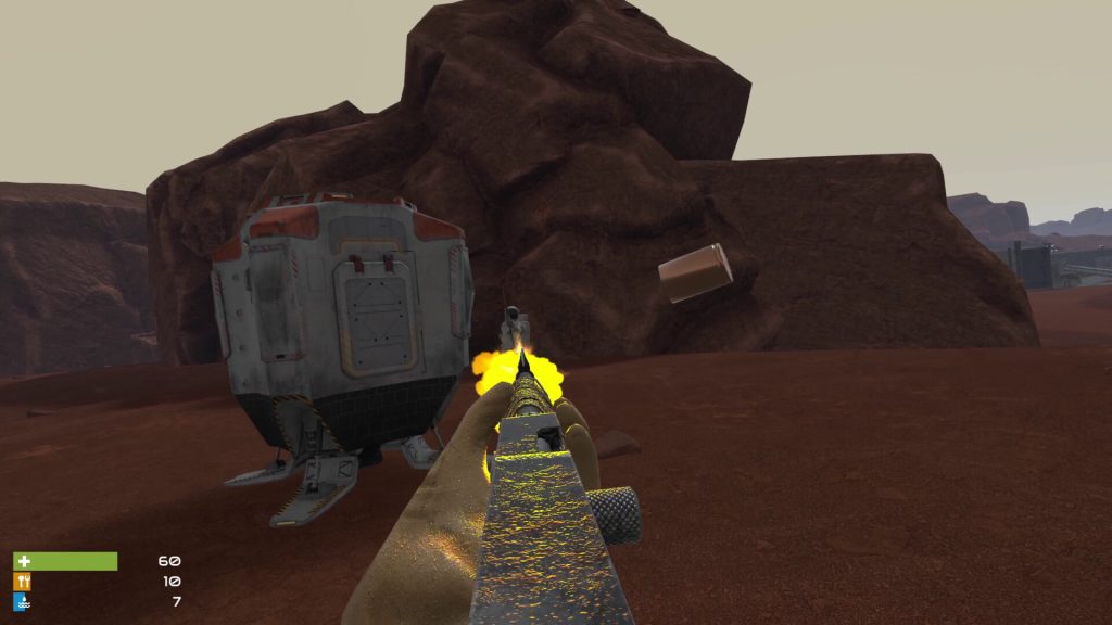Multiplayer survivors meeting outside a Martian dome in GRIM VR, preparing for PvP or PvE conflict.