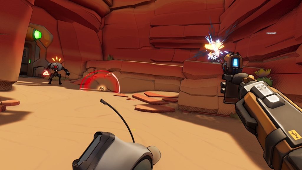 Showcase of randomized upgrade selection screen in Roboquest VR during a roguelite run.