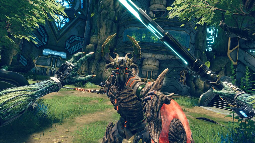 Close-up of a sword symbolizing melee combat in VR games