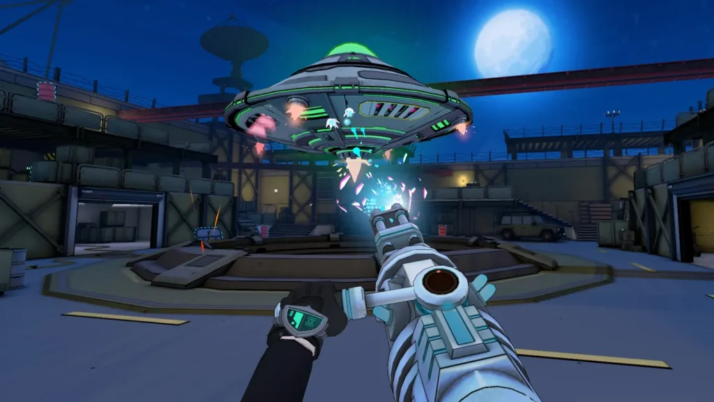 Men in Black: Most Wanted cel-shaded city environment in virtual reality