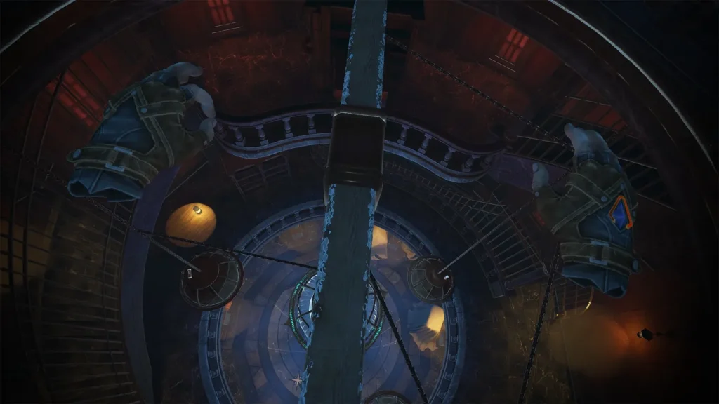 Close-up of city shadows and guard patrols in Thief VR VR environment