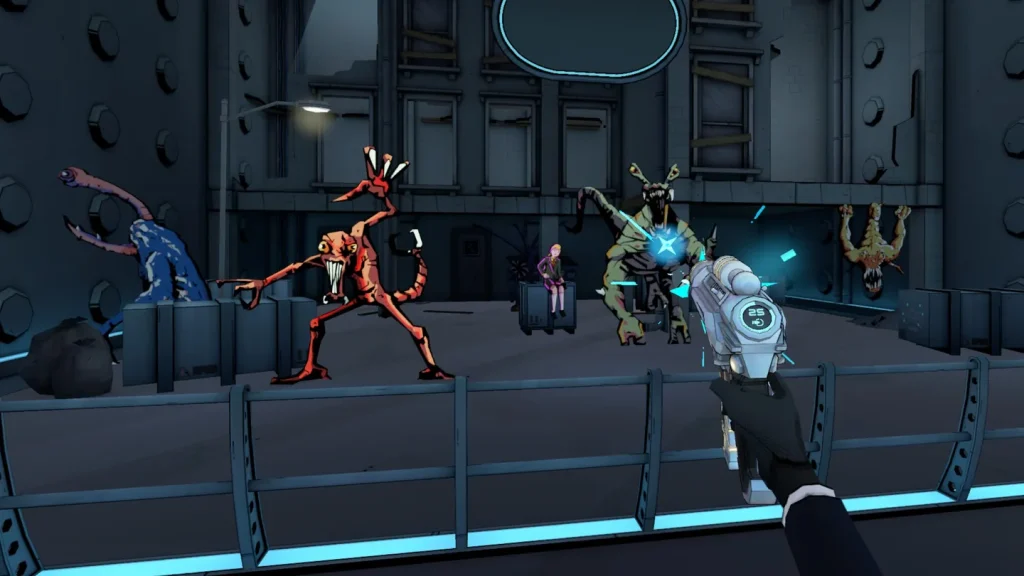 Player using the Neuralyzer gadget in Men in Black VR adventure