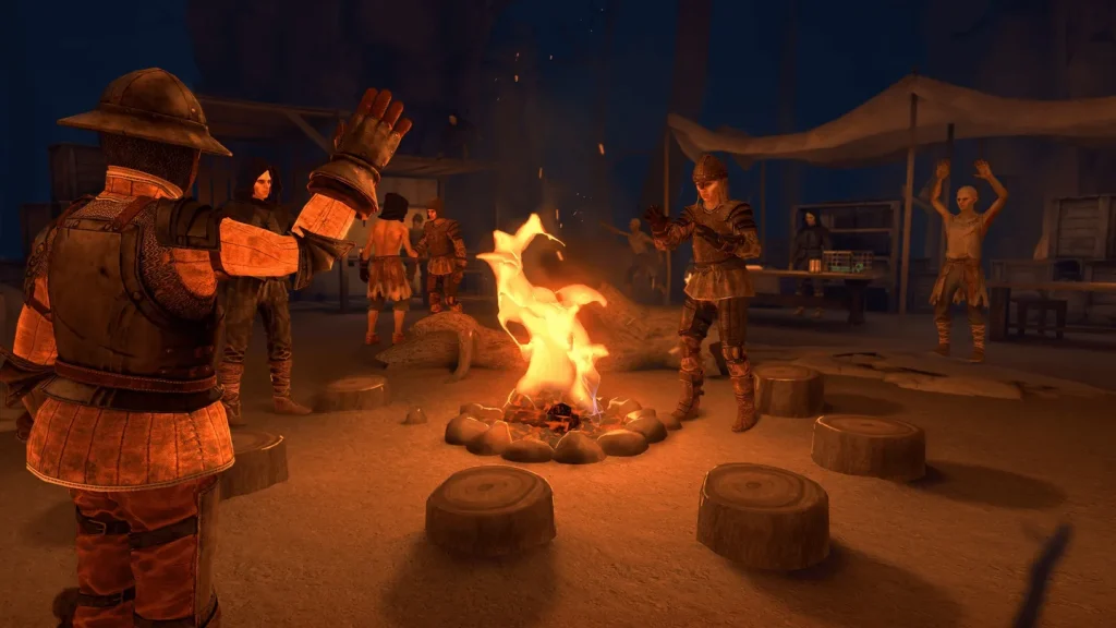 Player extracting loot in Reave’s dark fantasy VR raid